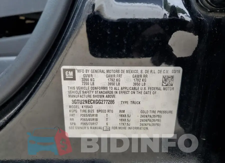 3GTU2NECXGG277286 Photo# 12