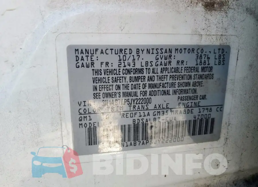 3N1AB7AP5JY222000 Photo# 13