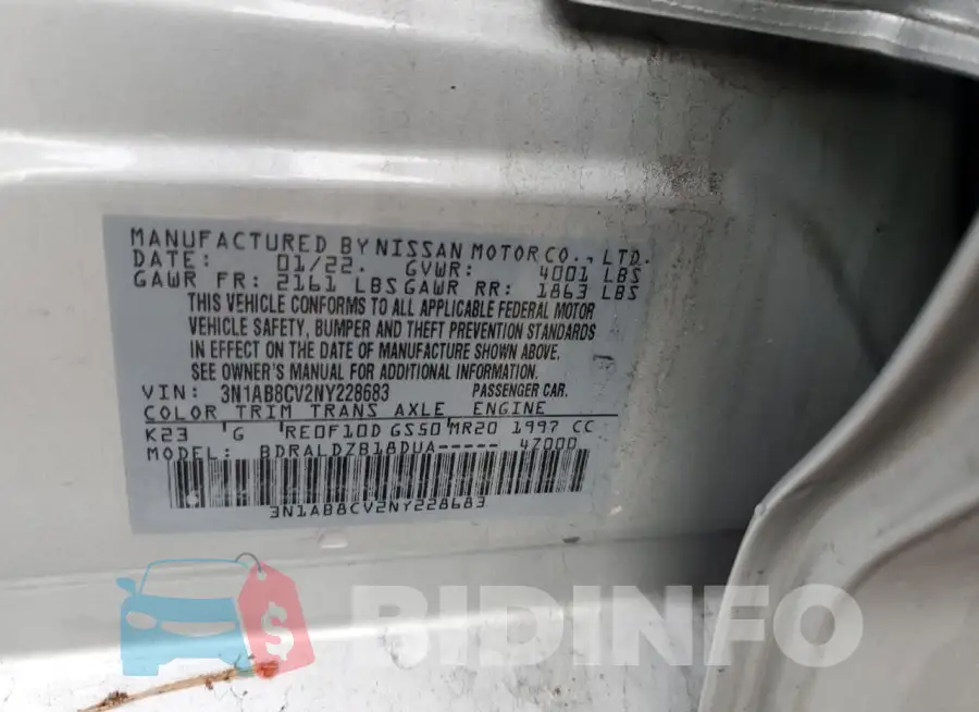 3N1AB8CV2NY228683 Photo# 12