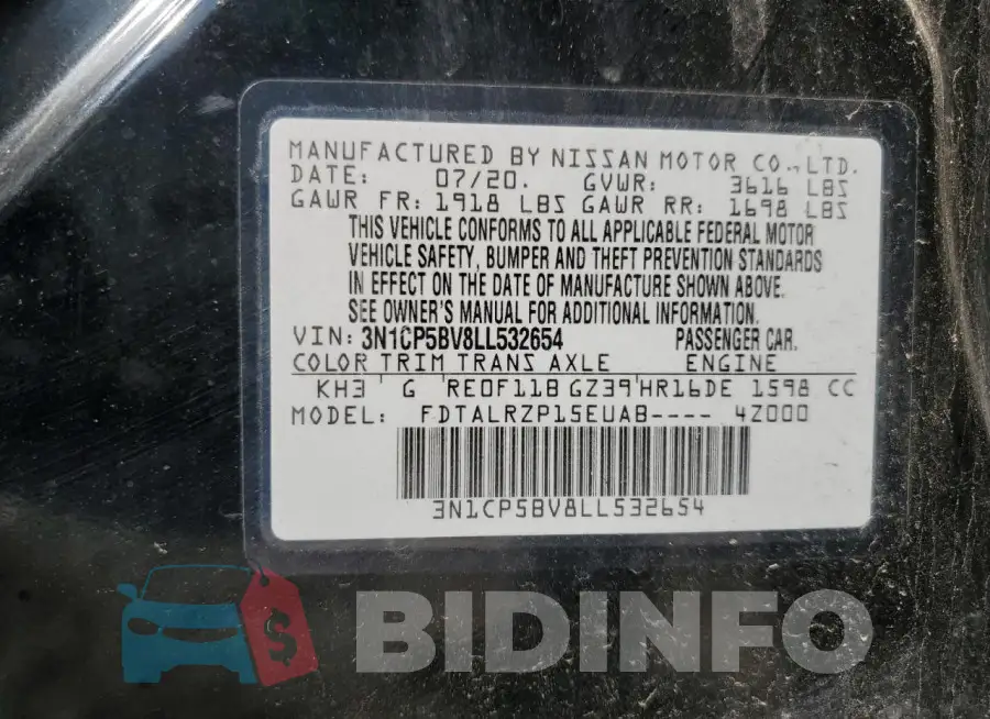 3N1CP5BV8LL532654 Photo# 14