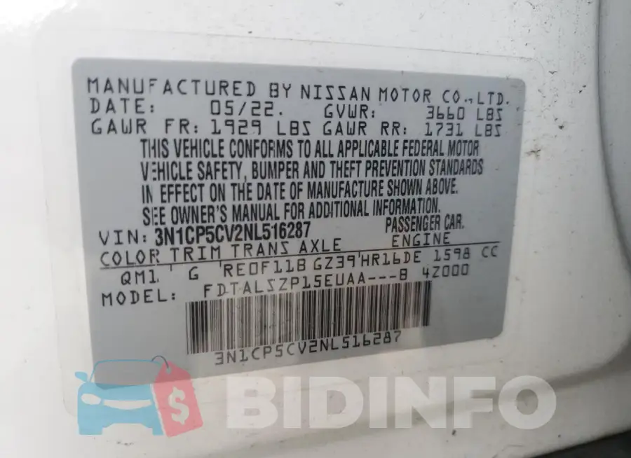 3N1CP5CV2NL516287 Photo# 13
