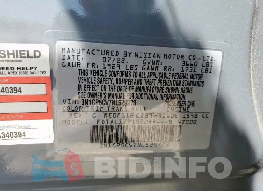 3N1CP5CV7NL529973 Photo# 14
