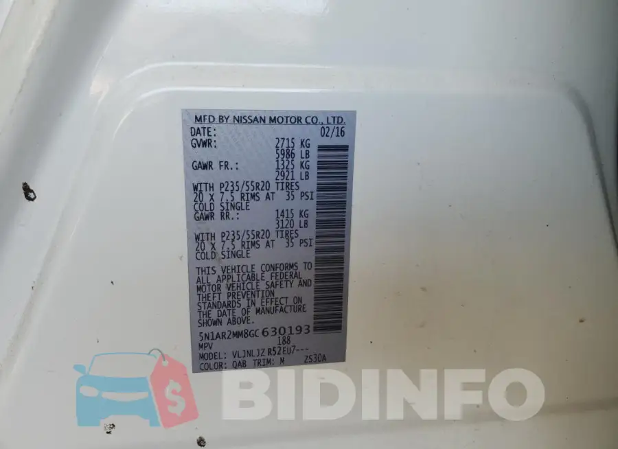 5N1AR2MM8GC630193 Photo# 12