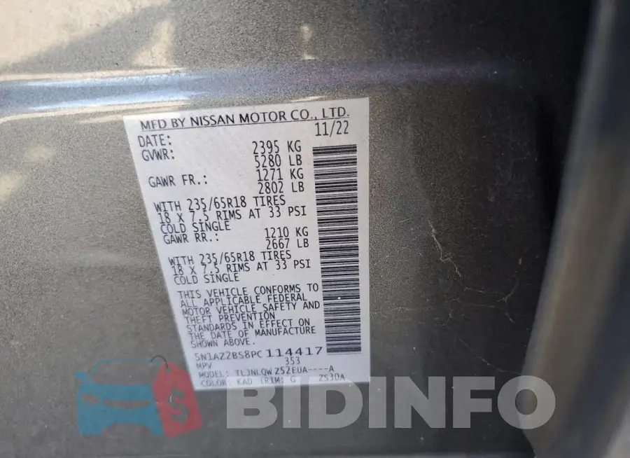 5N1AZ2BS8PC114417 Photo# 13