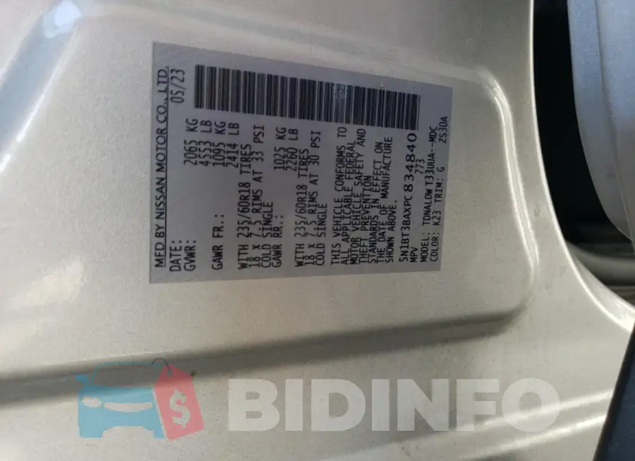 5N1BT3BAXPC834840 Photo# 12