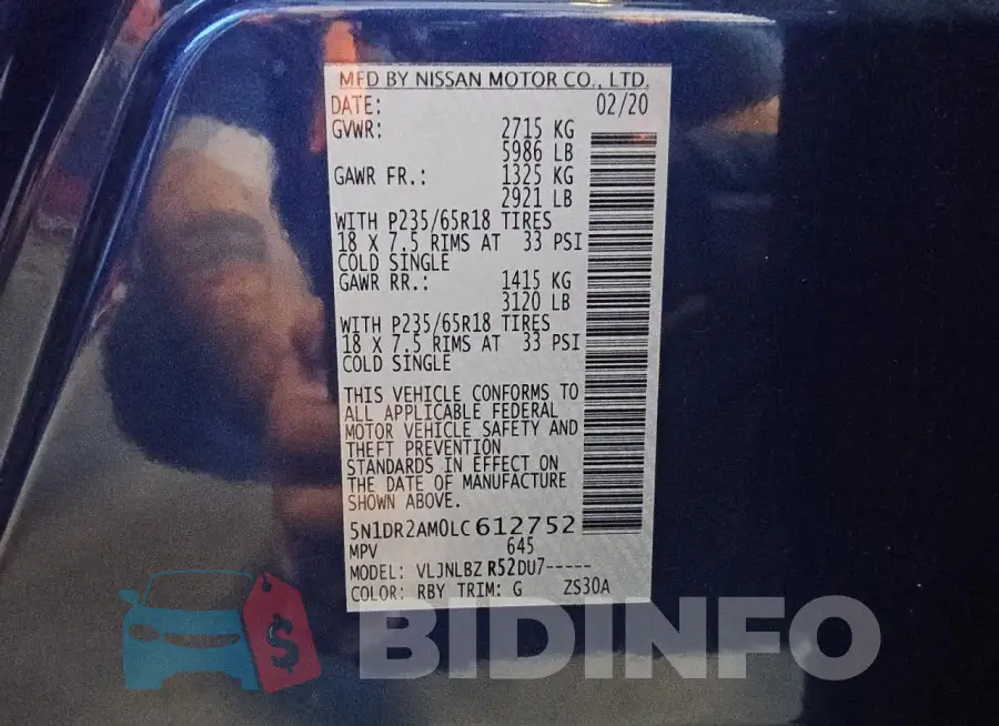 5N1DR2AM0LC612752 Photo# 13