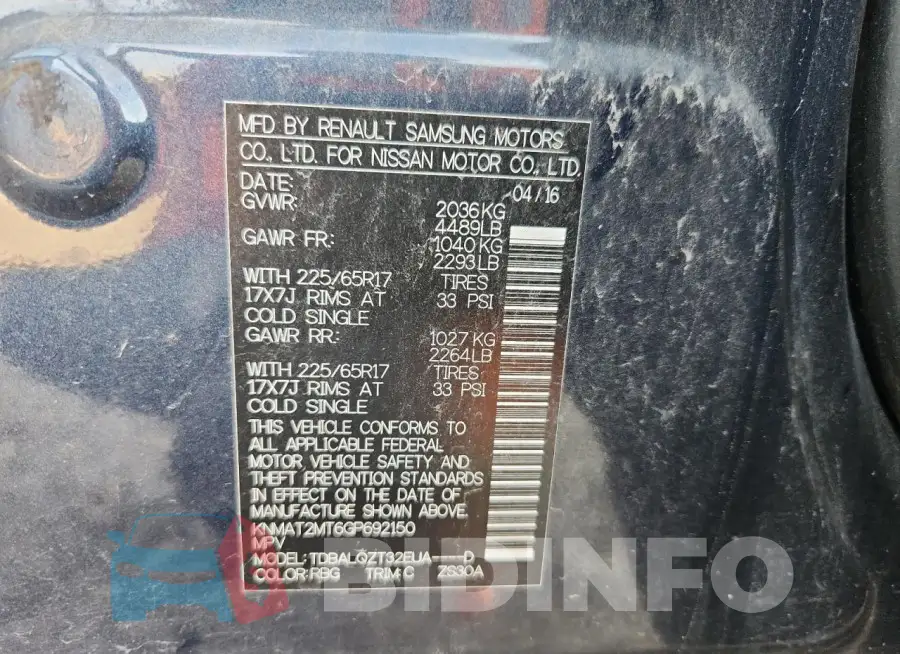 KNMAT2MT6GP692150 Photo# 13