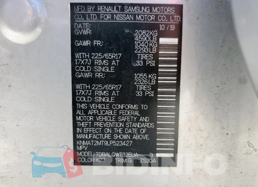 KNMAT2MT9LP523427 Photo# 13