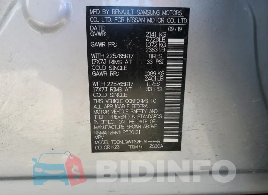 KNMAT2MV1LP520121 Photo# 14
