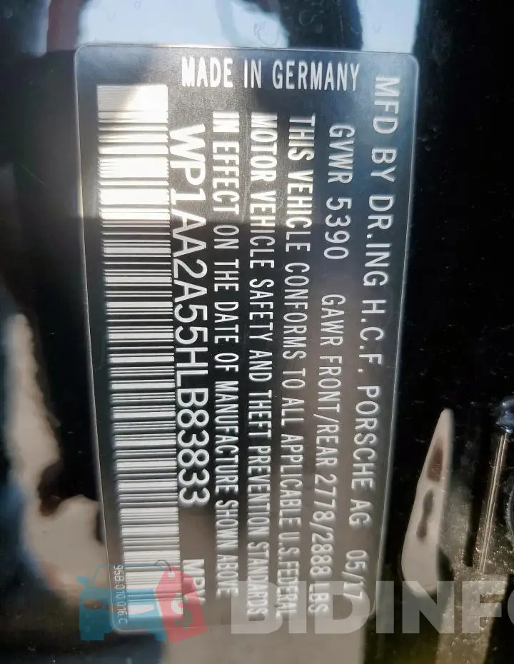 WP1AA2A55HLB83833 Photo# 14