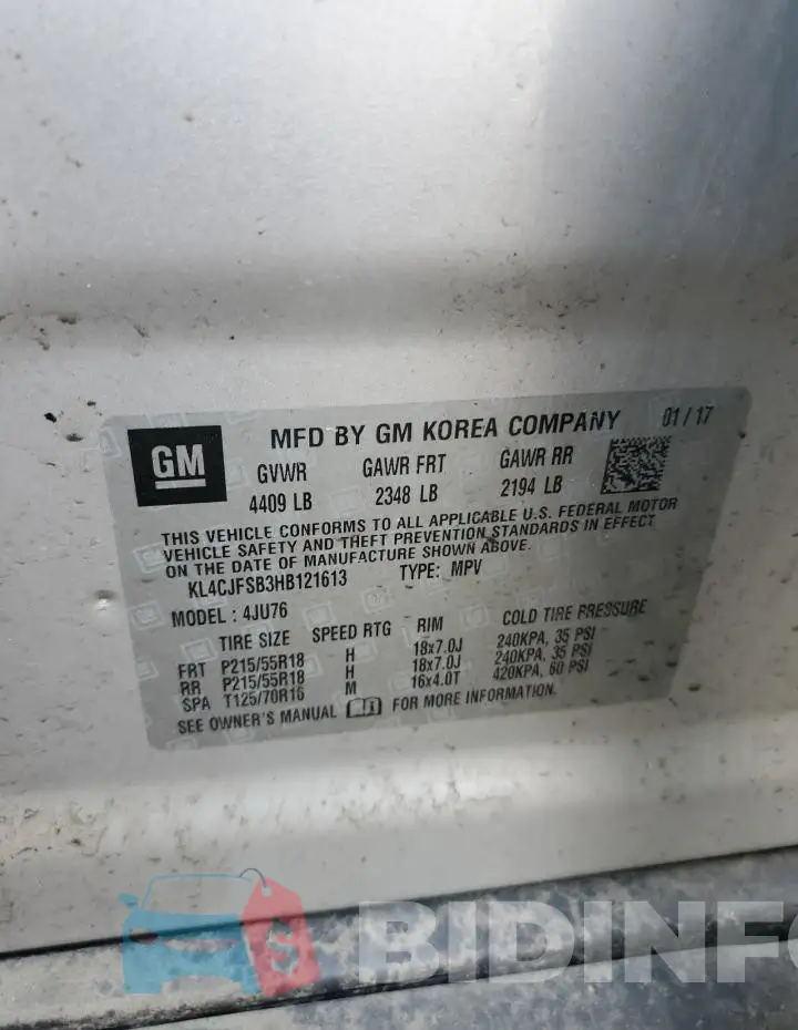 KL4CJFSB3HB121613 Photo# 12