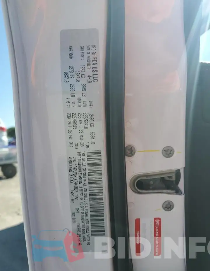 1C4PJMDX1KD441867 Photo# 13