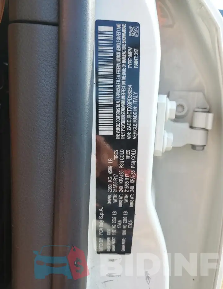 ZACCJBCTXGPD36254 Photo# 12