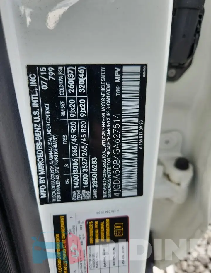 4JGDA5GB4GA627514 Photo# 13