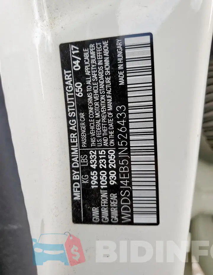 WDDSJ4EB5JN526433 Photo# 13