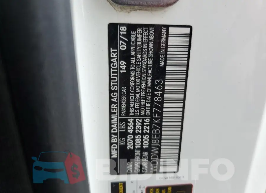 WDDWJ8EB7KF778463 Photo# 12