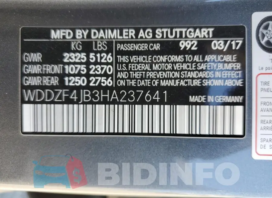 WDDZF4JB3HA237641 Photo# 13
