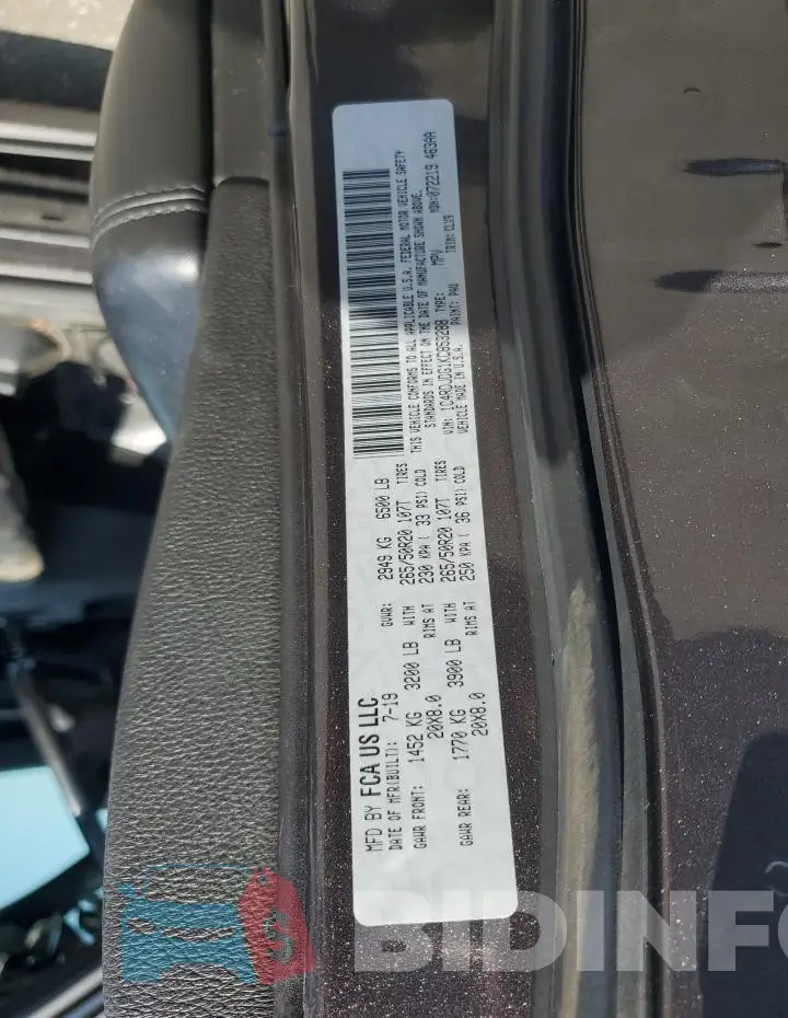 1C4RDJDG1KC853288 Photo# 14