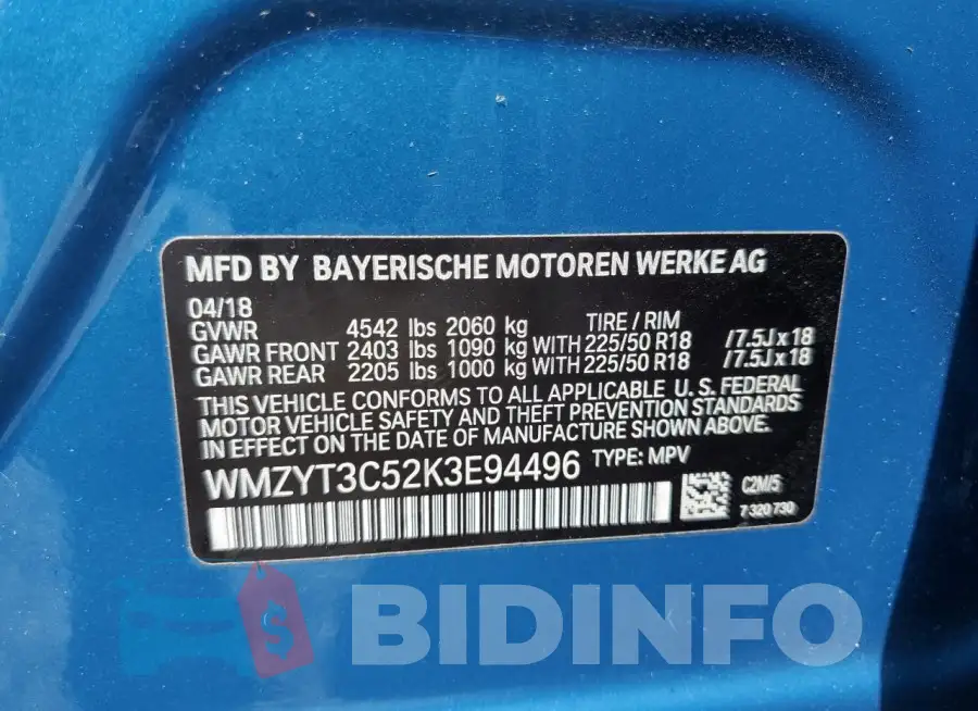 WMZYT3C52K3E94496 Photo# 13
