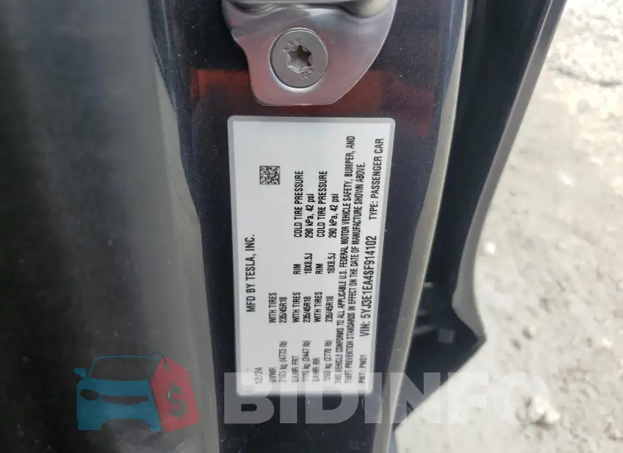 5YJ3E1EA4SF914102 Photo# 12