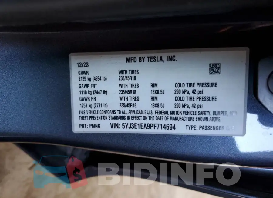 5YJ3E1EA9PF714694 Photo# 12