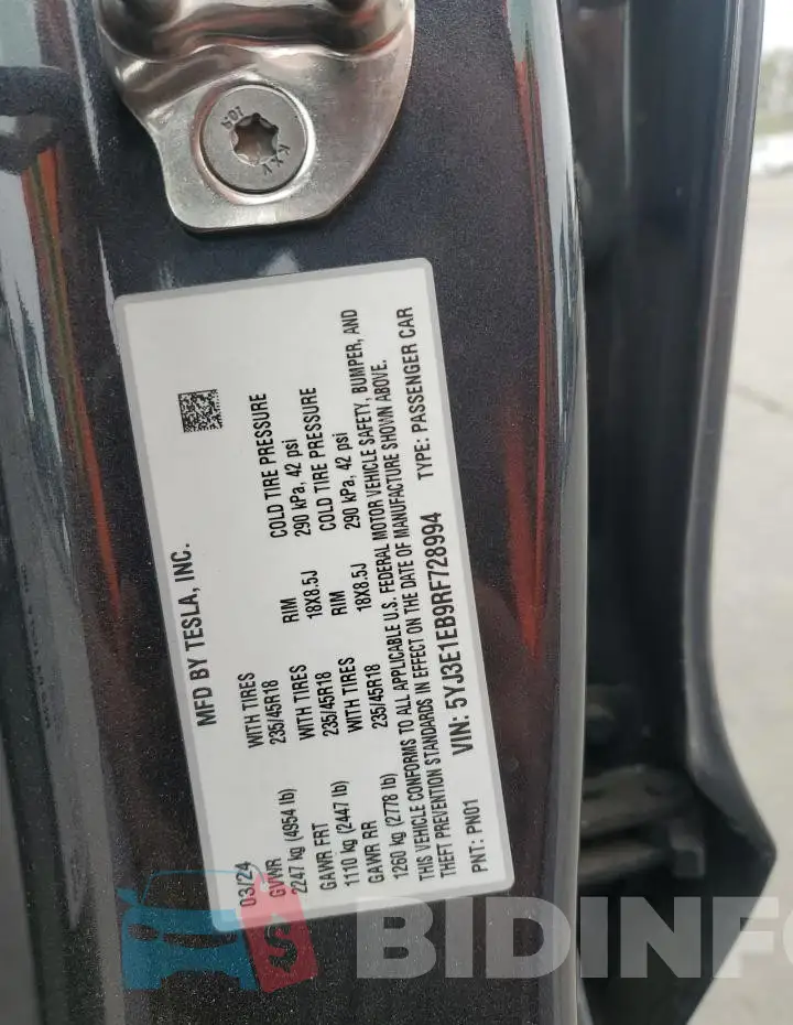 5YJ3E1EB9RF728994 Photo# 12