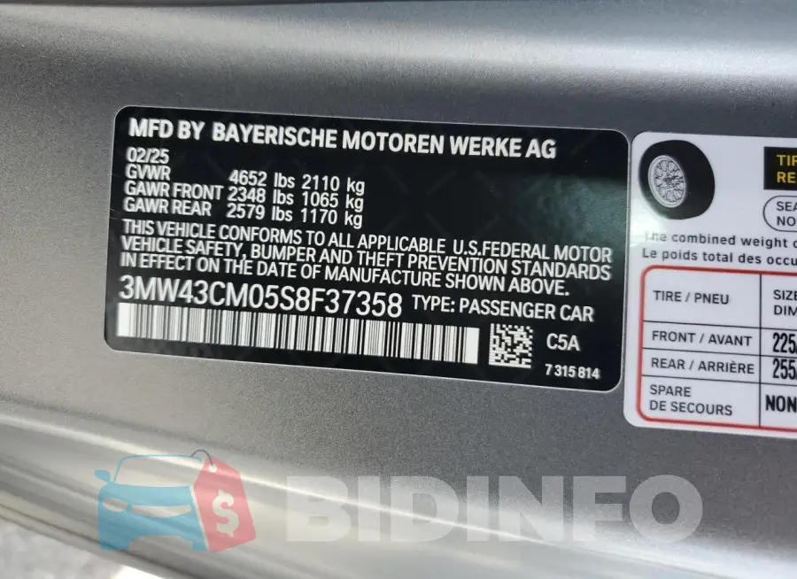 3MW43CM05S8F37358 Photo# 13