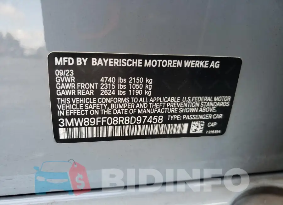 3MW89FF08R8D97458 Photo# 12