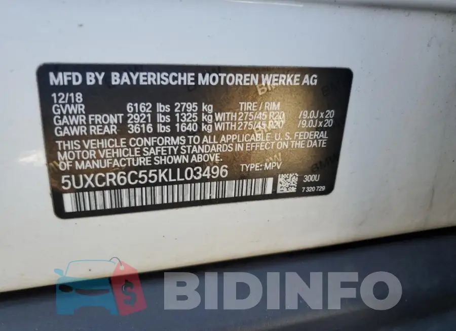 5UXCR6C55KLL03496 Photo# 14