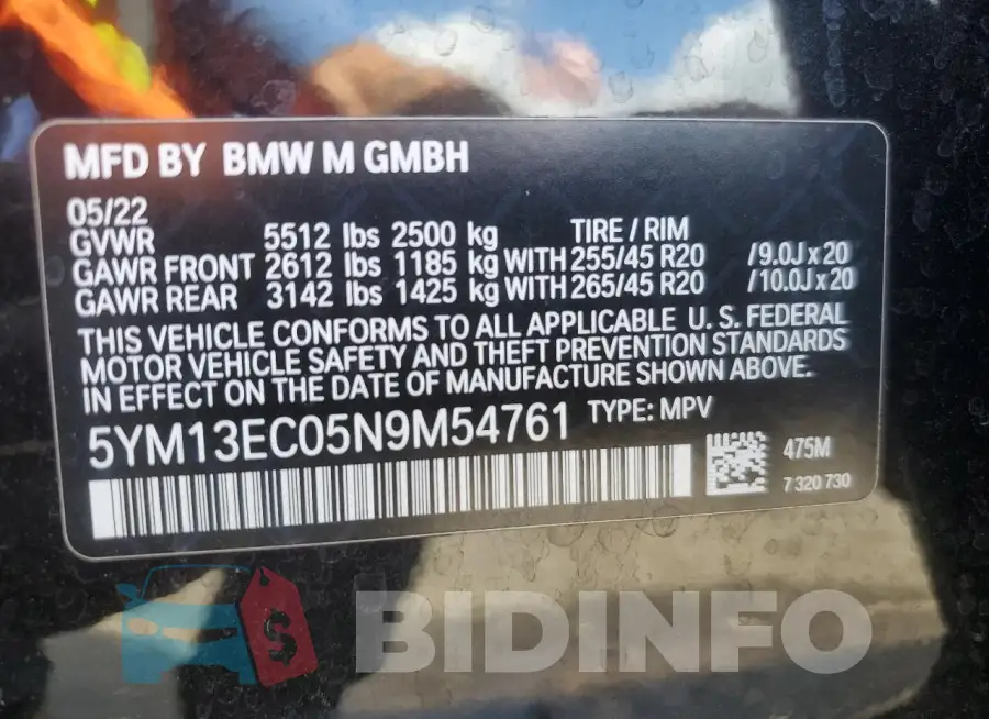 5YM13EC05N9M54761 Photo# 13