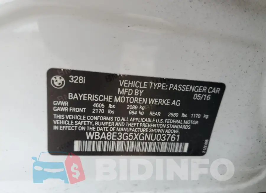 WBA8E3G5XGNU03761 Photo# 12