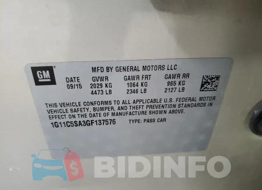 1G11C5SA3GF137576 Photo# 12