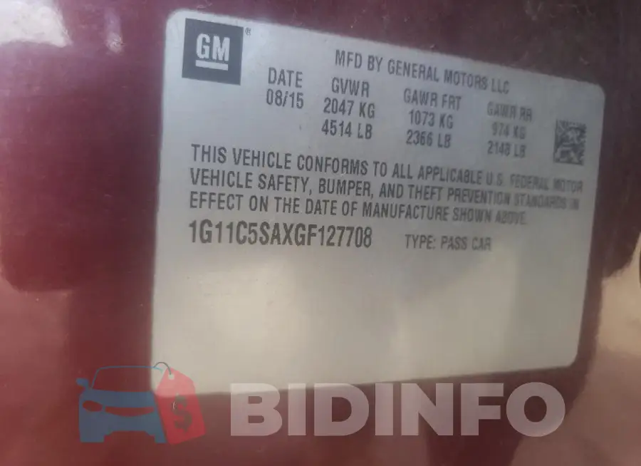 1G11C5SAXGF127708 Photo# 13