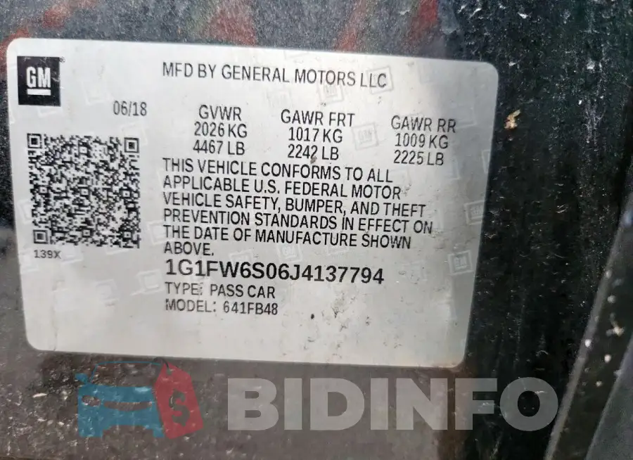 1G1FW6S06J4137794 Photo# 12
