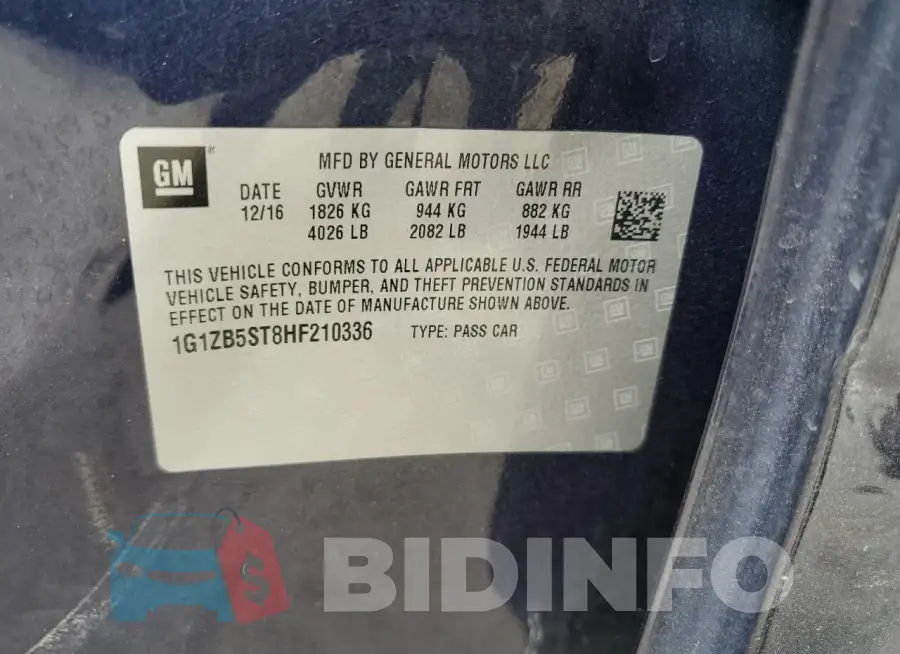 1G1ZB5ST8HF210336 Photo# 12