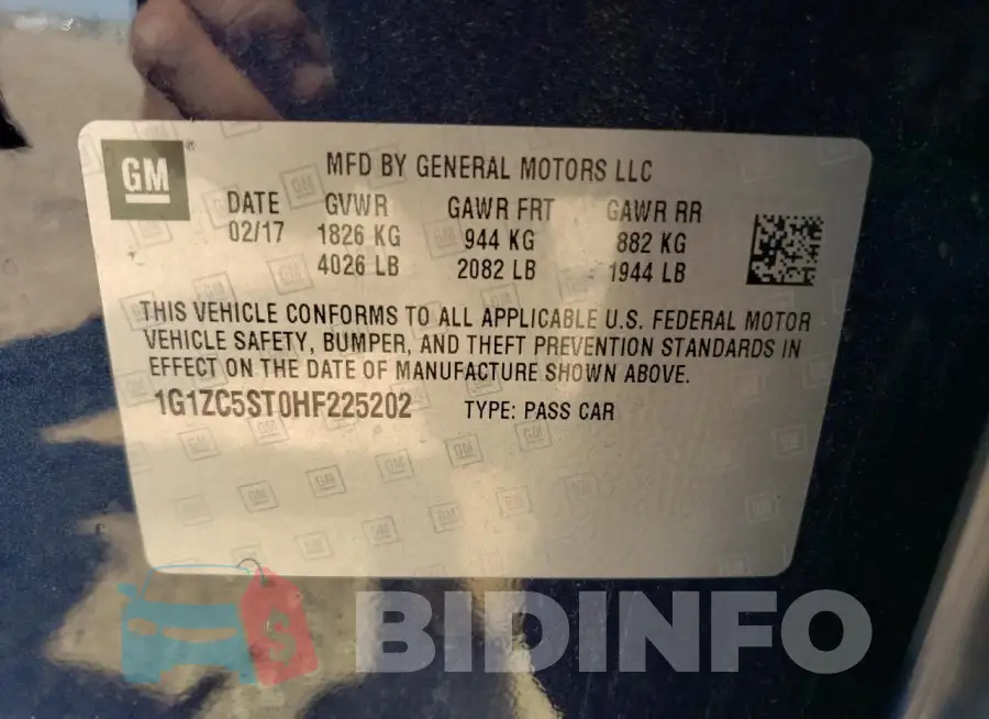 1G1ZC5ST0HF225202 Photo# 12