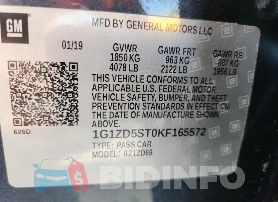 1G1ZD5ST0KF165572 Photo# 12