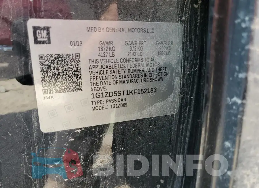 1G1ZD5ST1KF152183 Photo# 12