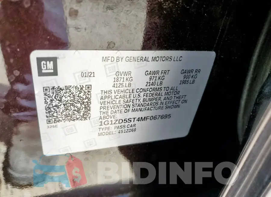 1G1ZD5ST4MF067695 Photo# 13