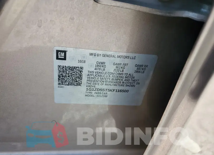 1G1ZD5ST5KF116500 Photo# 12