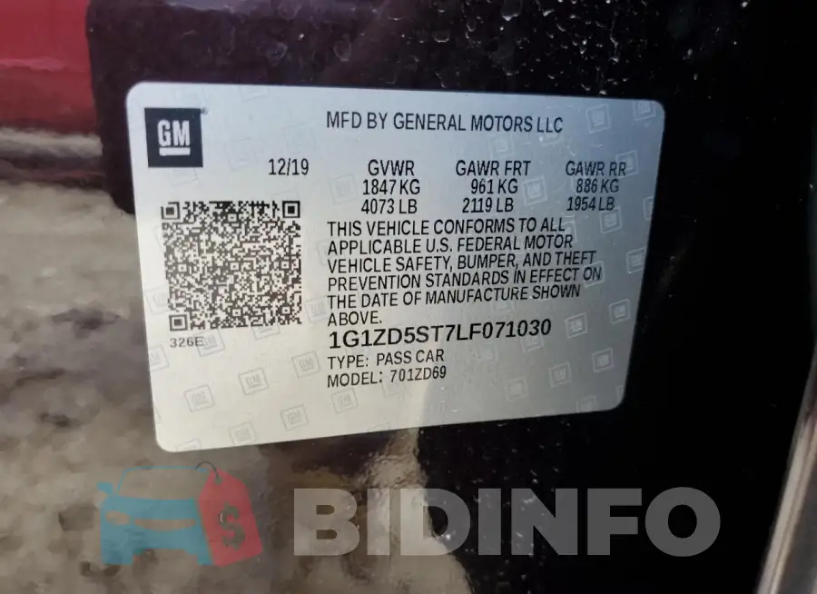 1G1ZD5ST7LF071030 Photo# 12