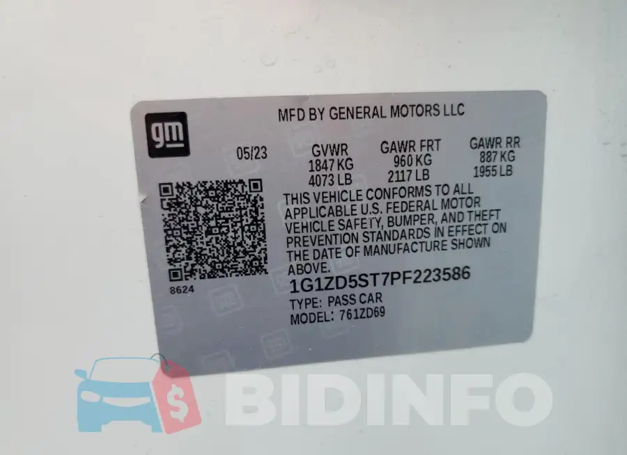 1G1ZD5ST7PF223586 Photo# 12