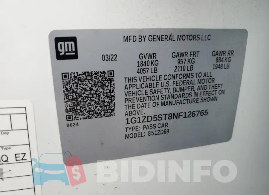1G1ZD5ST8NF126765 Photo# 12