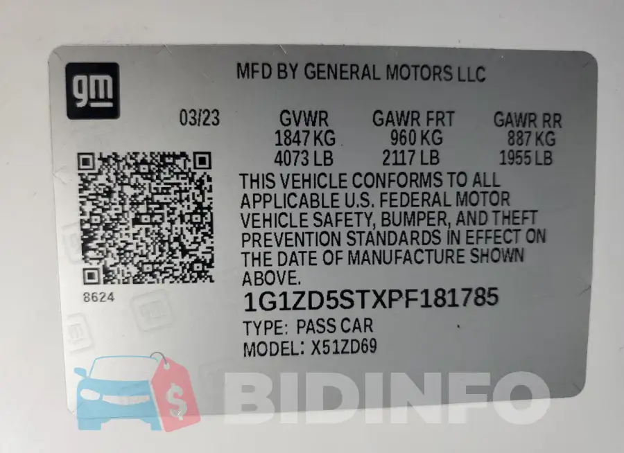 1G1ZD5STXPF181785 Photo# 12