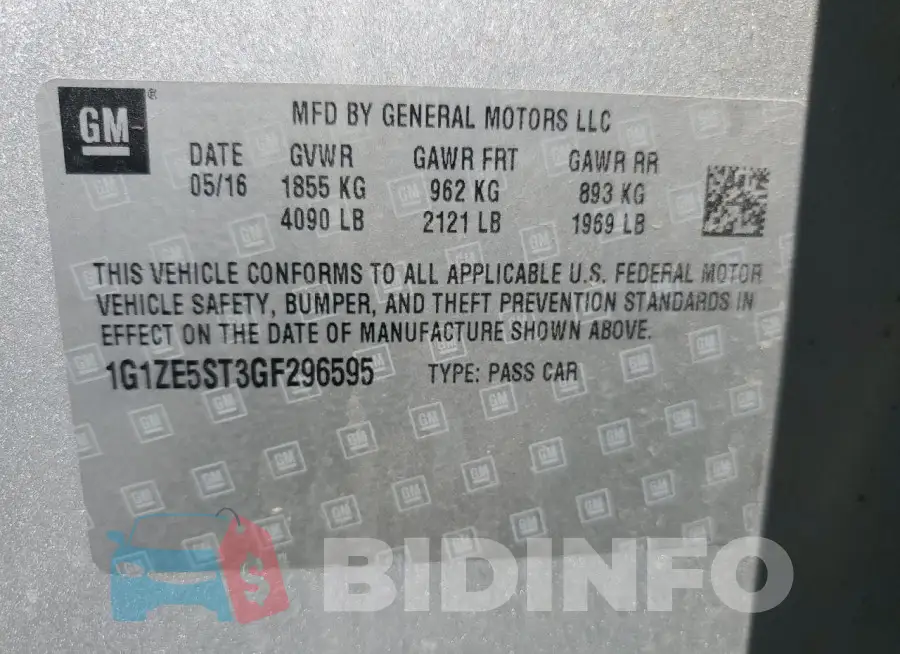 1G1ZE5ST3GF296595 Photo# 12