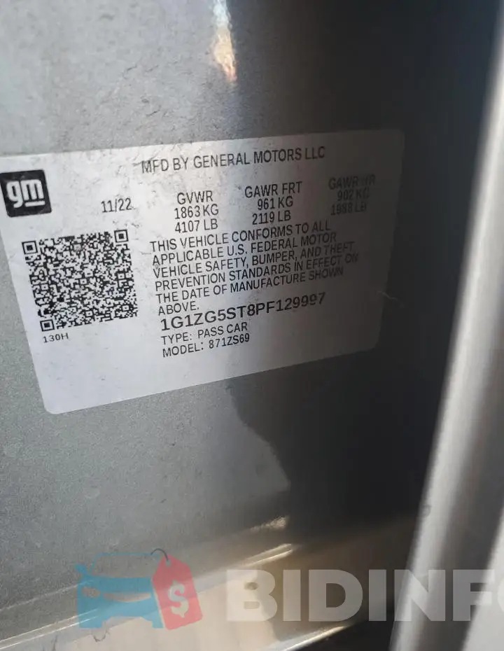 1G1ZG5ST8PF129997 Photo# 12