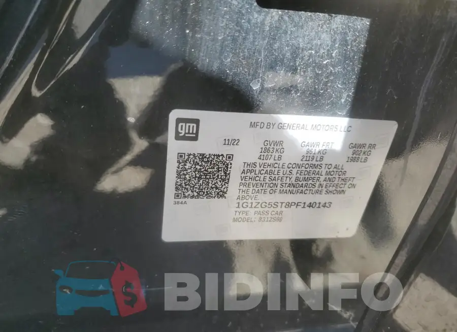 1G1ZG5ST8PF140143 Photo# 13