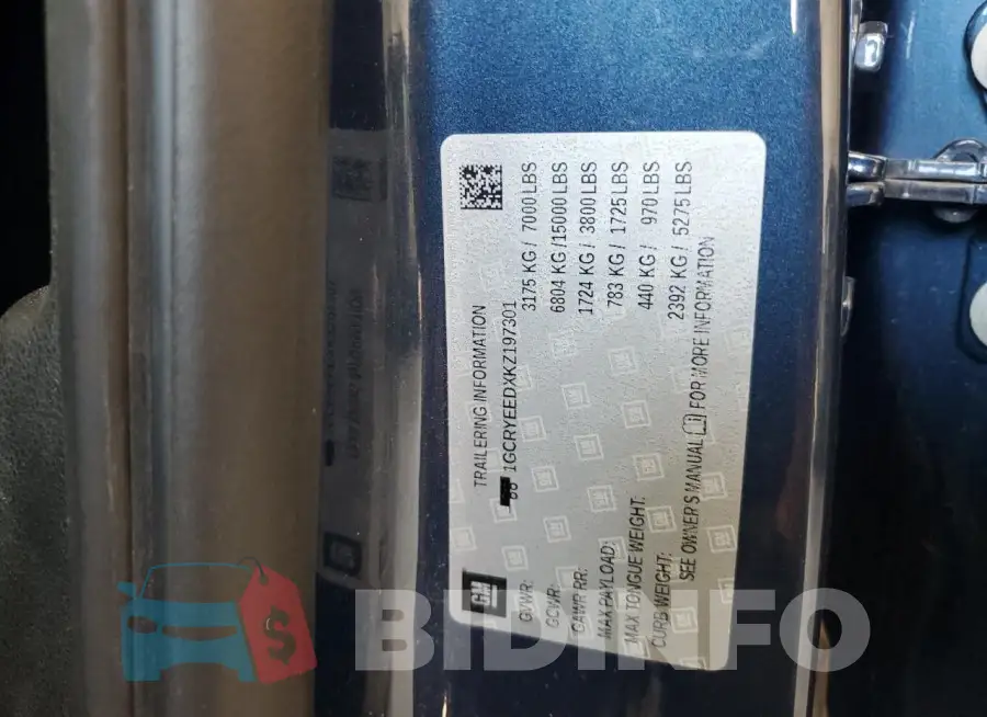 1GCRYEEDXKZ197301 Photo# 12