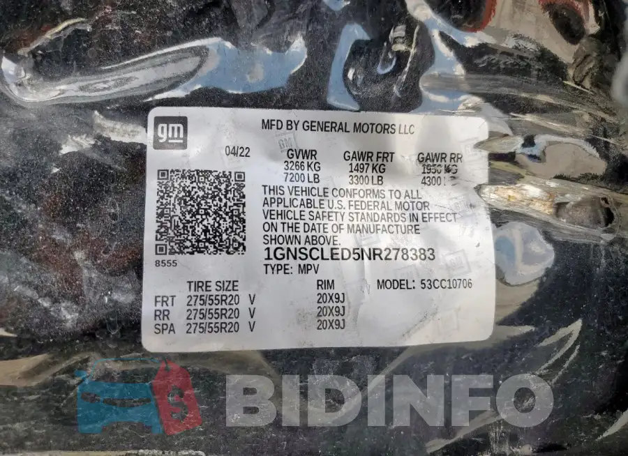 1GNSCLED5NR278383 Photo# 13