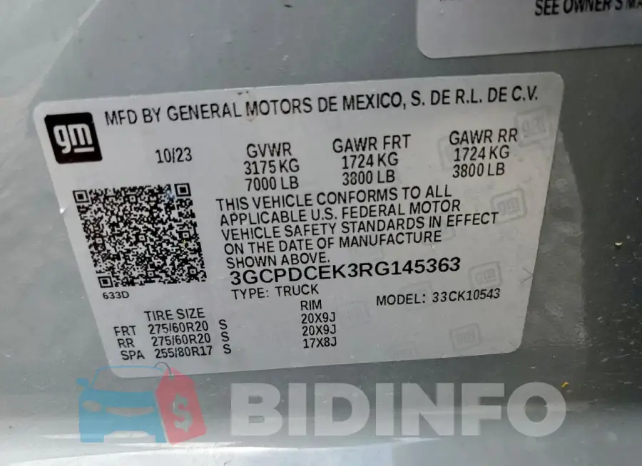 3GCPDCEK3RG145363 Photo# 12